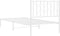 vidaXL - Bedframe - met - hoofdbord - metaal - wit - 90x200 - cm