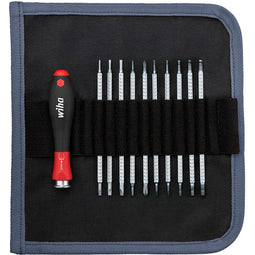 Wiha Schroevendraaier met wisselschachtenset SYSTEM 4 assorti 12-delig incl. roletui - 00610