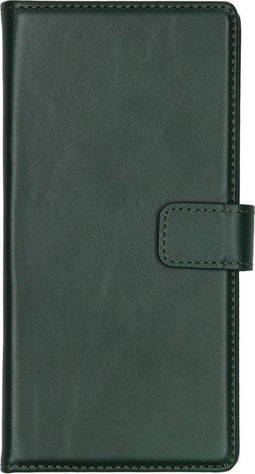 Selencia Hoesje Geschikt voor Samsung Galaxy Note 10 Hoesje Met Pasjeshouder - Selencia Echt Lederen Bookcase - Groen