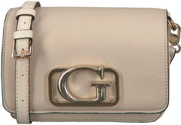 Guess Annarita Mini Crossbody Flap - Schoudertas - Imitatieleer - Beige