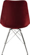 Kick Kuipstoel Velvet Rood - Chroom Frame
