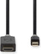 Nedis Mini DisplayPort-Kabel - DisplayPort 1.2 - Mini-DisplayPort Male - HDMI Connector - 21.6 Gbps - Verguld - 2.00 m - Rond - PVC - Antraciet - Window Box