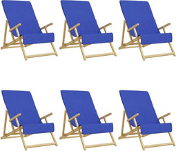 vidaXL - Strandhanddoeken - 6 - st - 400 - g/m² - 60x135 - cm - stof - koningsblauw