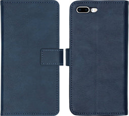 iMoshion Hoesje Geschikt voor iPhone 8 Plus / 7 Plus Hoesje Met Pasjeshouder - iMoshion Luxe Bookcase - Donkerblauw