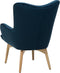 Beliani VEJLE - Chesterfield fauteuil - Blauw - Fluweel