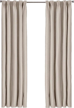 Larson - Luxe effen blackout gordijn - met haken - 1.5m x 2.5m - Beige