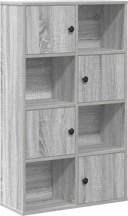 vidaXL - Boekenkast - 60x24x101,5 - cm - bewerkt - hout - grijs - sonoma - eikenkleur