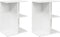 vidaXL - Nachtkastjes - 2 - st - 46,5x29x61 - cm - bewerkt - hout - wit