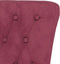 vidaXL - Stoel - hoge - rugleuning - met - knopen - fluweel - wijnrood