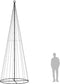 vidaXL - Kegelkerstboom - 732 - LED's - koudwit - 160x500 - cm