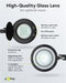 Goobay LED clamp magnifying lamp, 10 W, black - 800 lm, brightness and light color adjustable, 127 m