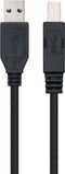 USB Cable NANOCABLE 10.01.0802-BK Black