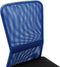 vidaXL - Kantoorstoel - 44x52x100 - cm - mesh - stof - zwart - en - blauw