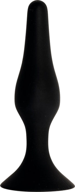 Buttplug met zuignap 11,5 cm - zwart