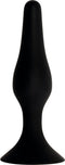 Buttplug met zuignap 11,5 cm - zwart