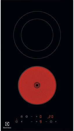 Electrolux Lhr3233ck Keramische Kookplaat 30 Cm 2 Branders Zwart