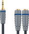 Bandridge 3,5mm hoofdtelefoonsplitter - Verdeelt koptelefoonaansluiting - Grijs Zwart