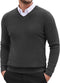Cappuccino Italia - Heren Trui Mock Pullover - Grijs - Maat XL