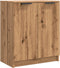 vidaXL - Schoenenkast - 59x35x70 - cm - bewerkt - hout - artisanaal - eikenkleurig