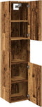 vidaXL - Badkamerwandkast - 30x30x130 - cm - bewerkt - hout - oud - houtkleurig