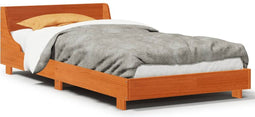 vidaXL - Bedframe - zonder - matras - massief - grenenhout - wasbruin - 100x200 - cm