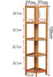 Loomar bamboe hoekplank - 27 x 27 x 120 cm - 4 lagen - opvouwbaar - natuurlijk hout