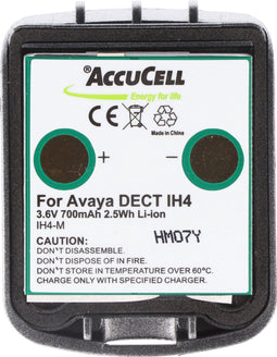 Batterij geschikt voor de Avaya DECT IH4 Li-ion batterij 4.999.130.768 met behuizing 3.6V 700mAh, Funkwerk DECT D4, DECT FC4