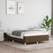 vidaXL - Bedframe - zonder - matras - 120x190 - cm - stof - donkerbruin