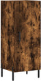 vidaXL - Dressoir - 34,5x34x90 - cm - bewerkt - hout - gerookt - eiken