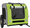 vidaXL - Hondenfietstrailer - oxford - stof - en - ijzer - groen - en - grijs