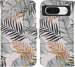 iMoshion Hoesje Geschikt voor Google Pixel 8 Hoesje Met Pasjeshouder - iMoshion Design Softcase Bookcase - Meerkleurig / Glamour Botanic