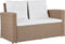 Beliani LUCA - Loungeset voor 4 - Beige - PE rotan