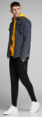 JACK & JONES JJIWILL JJCLEAN SWEAT PANTS - Zwarte joggingsbroek met elastische tailleband - Maat S