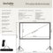 tectake® Beamer Scherm - 120 Inch (305 cm) - 16:9 Oprolbaar Projectiescherm - 4K HD - Inclusief Draagtas