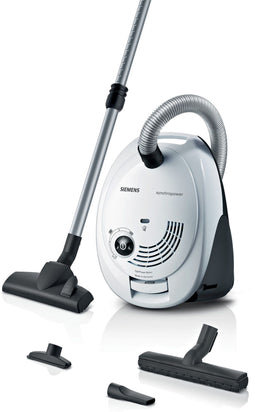 SIEMENS VS06WH1T - Stofzuiger met zak - 850 W - 4,0 liter stofzakcapaciteit - Actieradius 9 meter - Kleur wit