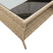 vidaXL - Tuinbank - 2-zits - met - kussens - & - tafel - poly - rattan - beige