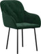 vidaXL - Eetkamerstoelen - 2 - st - fluweel - donkergroen