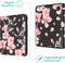 imoshion E-reader Hoesje - Geschikt voor Kobo Libra 2 - Design Slim Hard Case Sleepcover Bookcase met stand - Blossom Watercolor Black