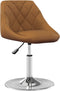 vidaXL - Eetkamerstoelen - draaibaar - 2 - st - fluweel - bruin