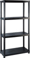 vidaXL - Opbergrek - 4-laags - 183x30,5x130 - cm - kunststof - zwart