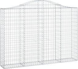 vidaXL - Schanskorf - gewelfd - 200x30x140/160 - cm - gegalvaniseerd - ijzer