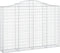 vidaXL - Schanskorf - gewelfd - 200x30x140/160 - cm - gegalvaniseerd - ijzer