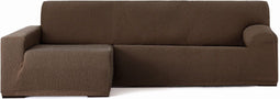 Hoes voor chaise longue met lange armleuning links Eysa TROYA Bruin 170 x 110 x 310 cm