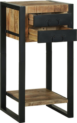 vidaXL - Telefoonstandaard - 40x40x80 - cm - Massief - Ruw - Houten - Mango