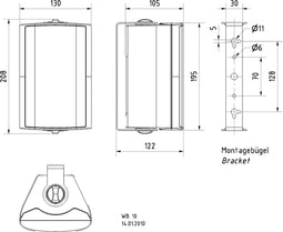 Visaton VS-WB10B - 2-Weg Inbouwspeaker - 40W RMS - Zwart