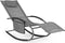 Ligbed tuin - ligstoel - 89x140x63 cm - met organizer - grijs