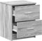 vidaXL - Nachtkastjes - 2 - st - met - 2 - lades - 40x36x50 - cm - grijs - sonoma - eiken