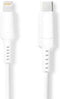 Nedis Lightning Kabel - USB 2.0 - Apple Lightning 8-Pins - USB-C Male - 480 Mbps - Vernikkeld - 2.00 m - Rond - PVC - Wit - Doos