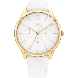 Tommy Hilfiger Layla 1782454 Horloge - Leer - Wit - Ø 38 mm