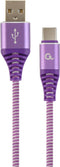 Gembird CC-USB2B-AMCM-1M-PW USB-kabel 1.8 meter USB 2.0 USB A USB C Violet. Wit